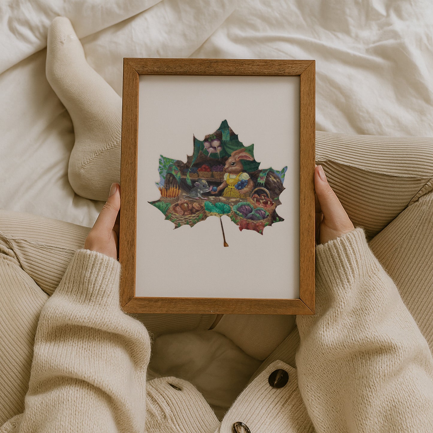 woodland friends art print