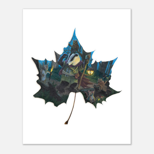 woodland night art print