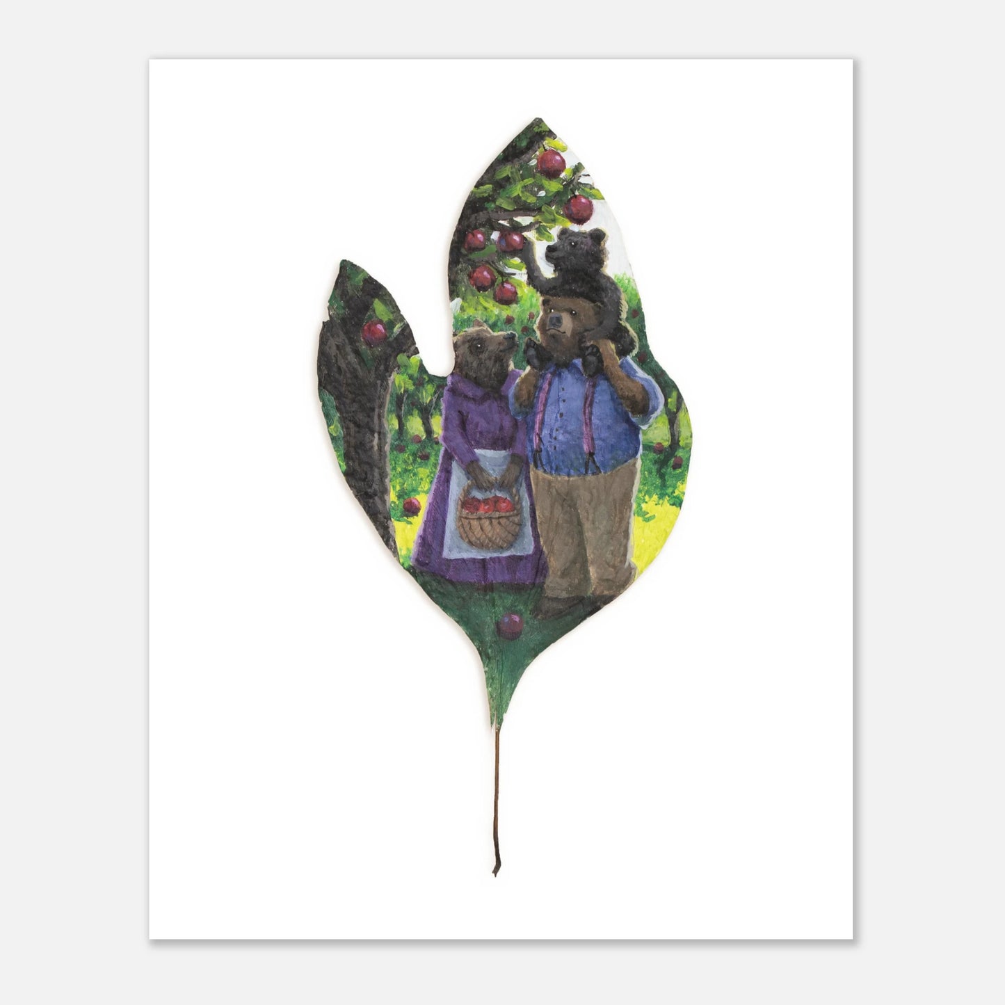 bear family artwork, animal family art