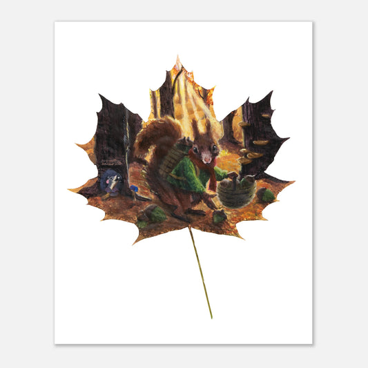 squirrel art print