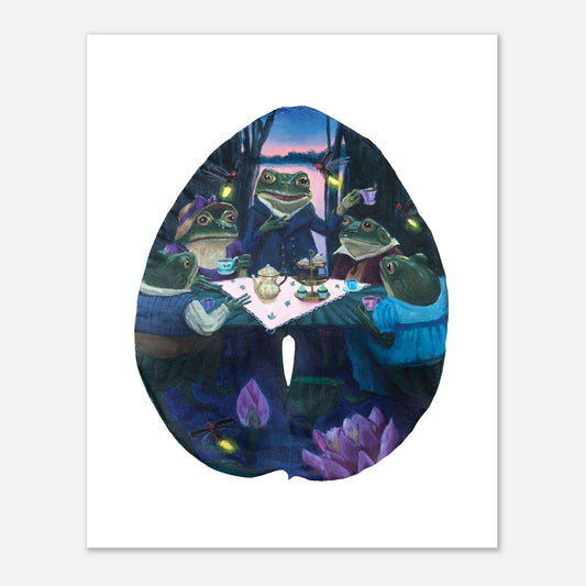 whimsical frog art print