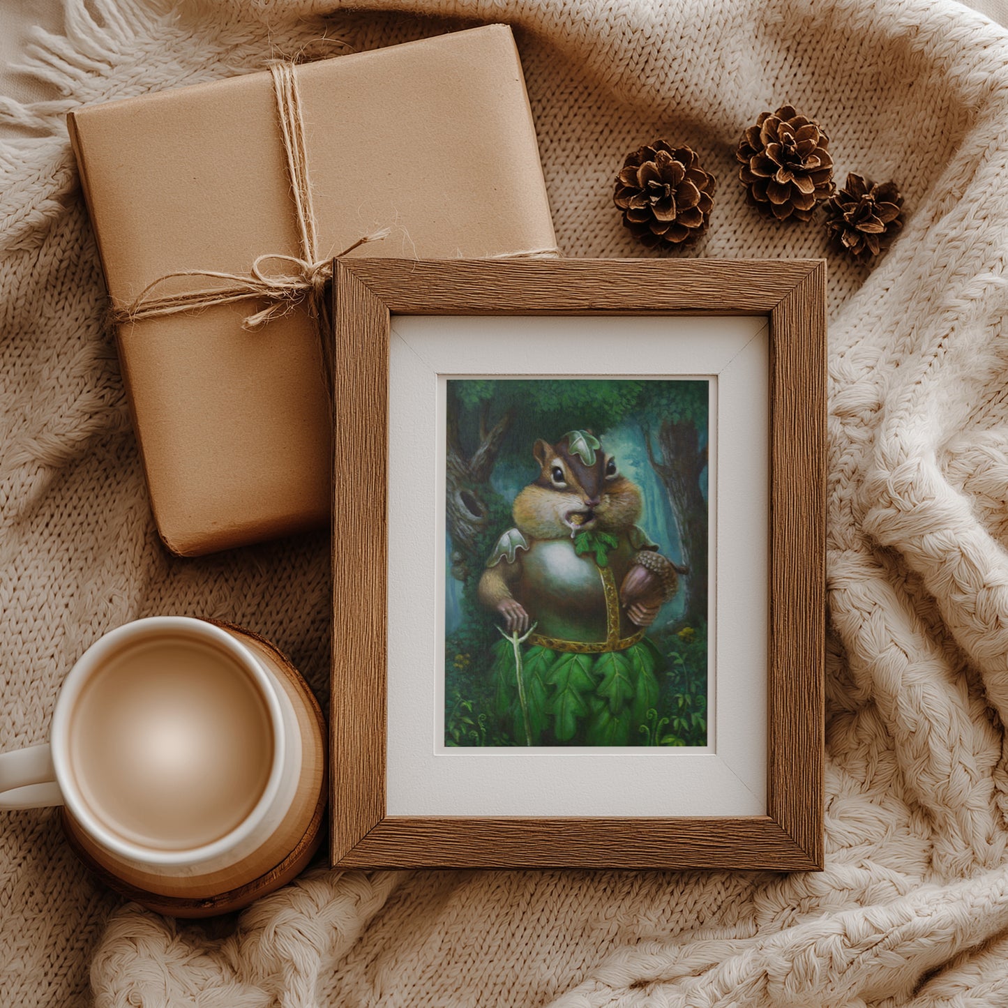 Whimsical Chipmunk Art Print - Syr Nutterworth
