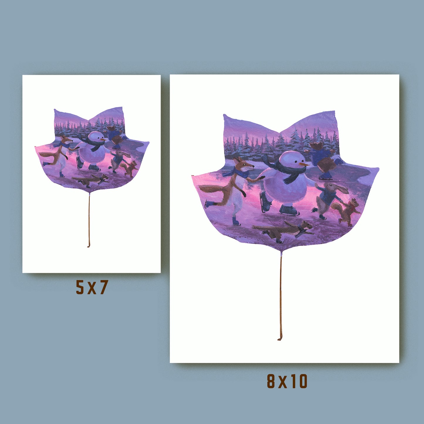 art print size comparison 5x7 and 8x10