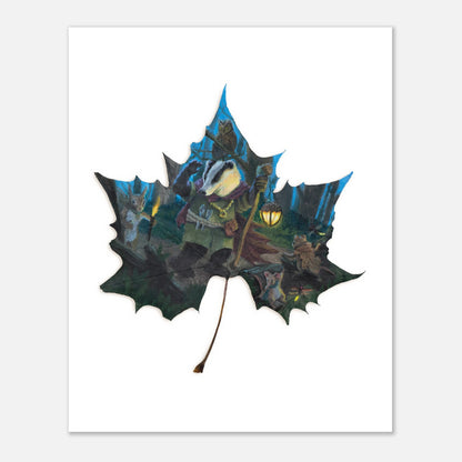 woodland night art print