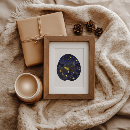 whimsical woodland animal art print