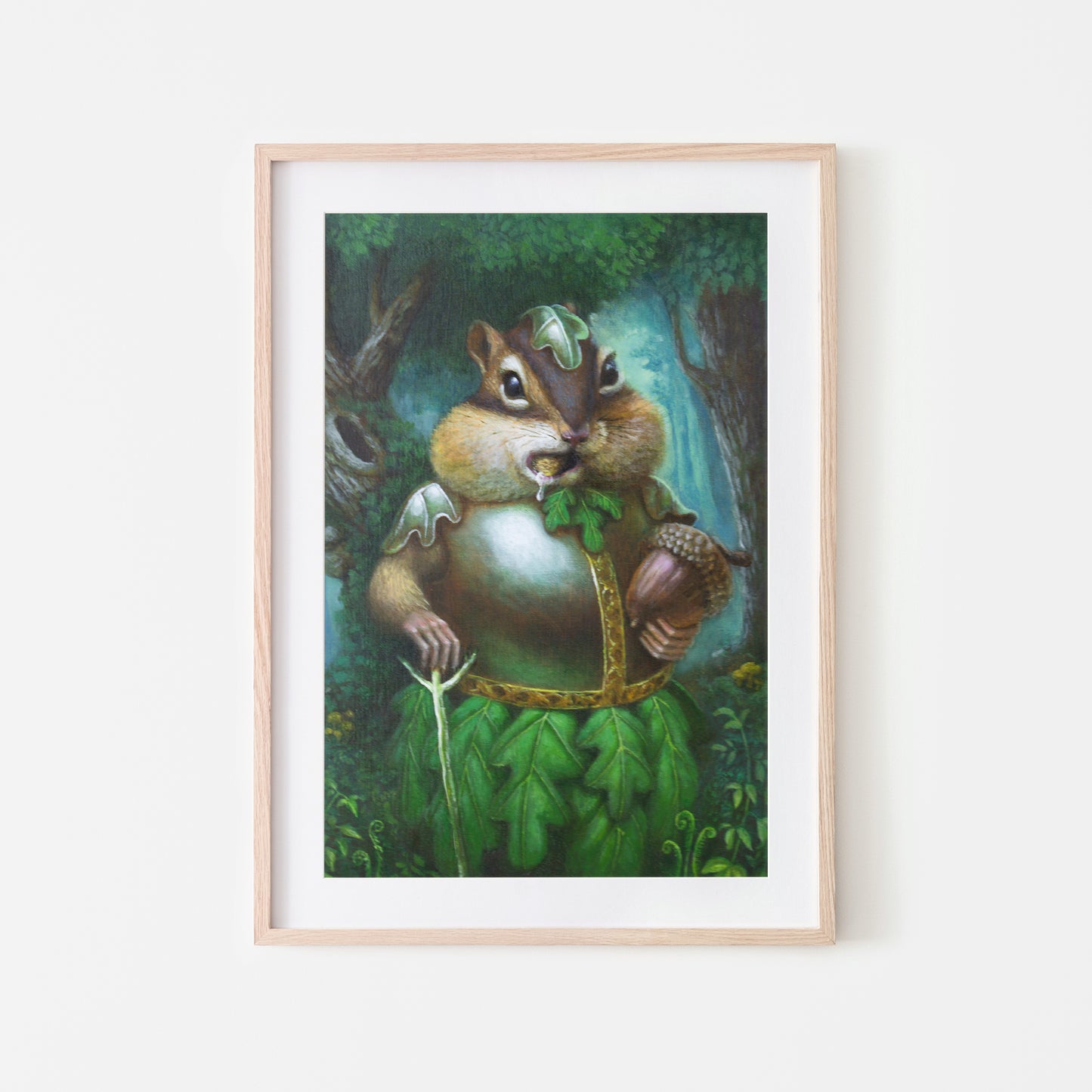 Whimsical Chipmunk Art Print - Syr Nutterworth