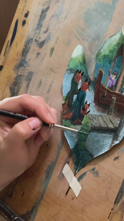 "Riverbank Reunion" Original Painting