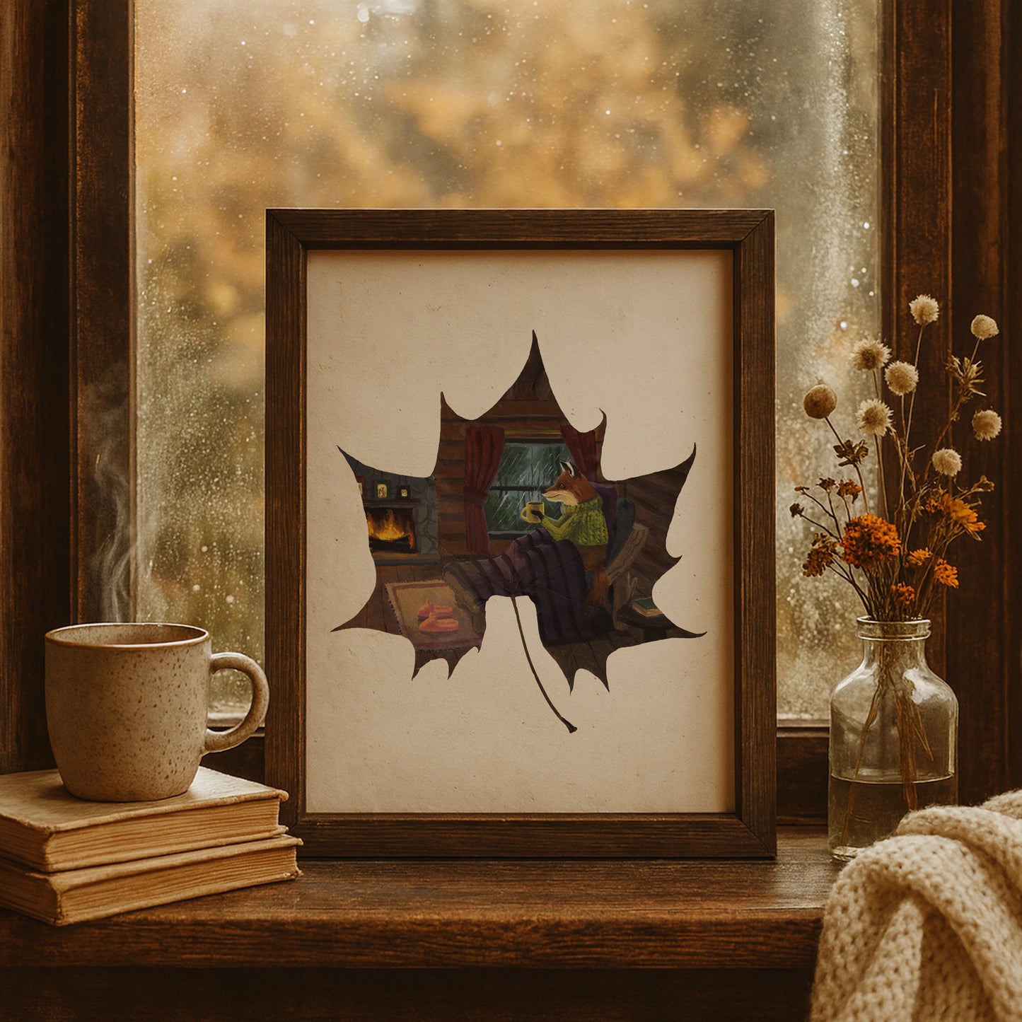 cozy cabin art print