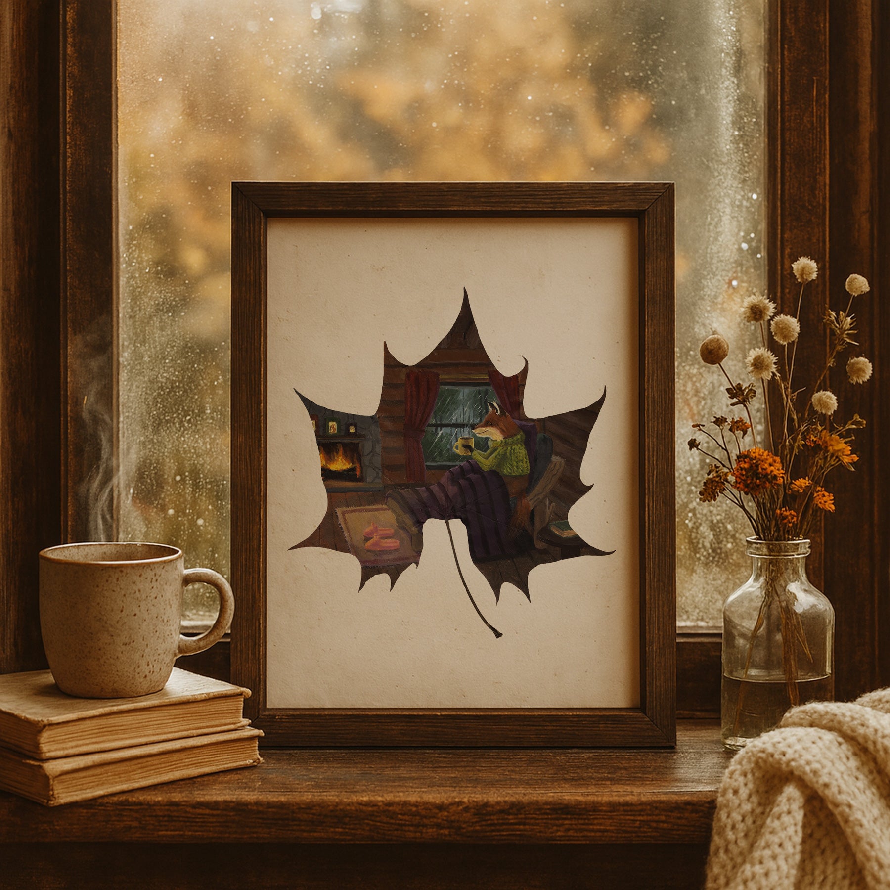 cozy cabin art print